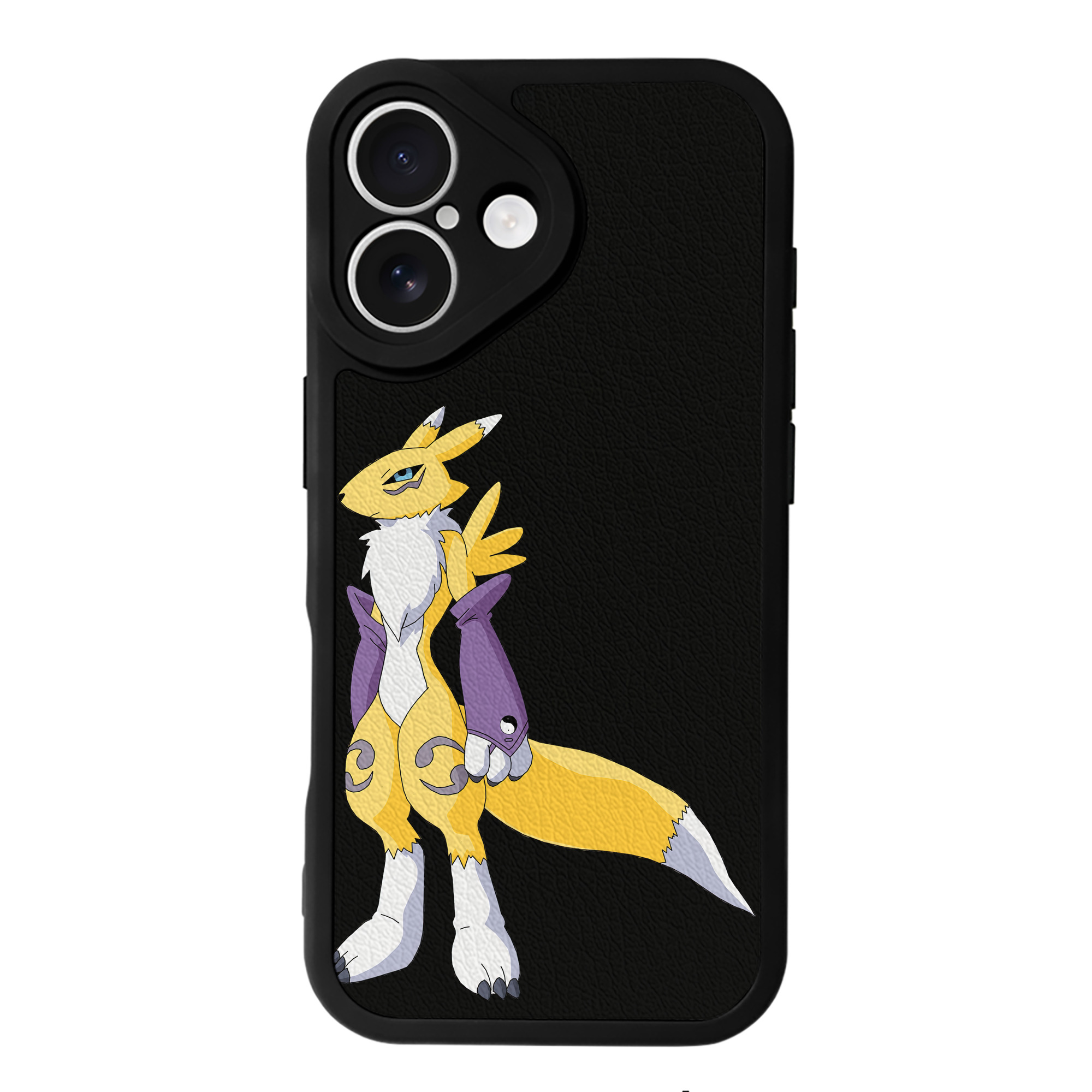 （画像用） Digimon デジタルモンスター/デジモン 【iPhone 16シリーズ対応】シリコンスマホケース（レザー調） 材質：シリコン